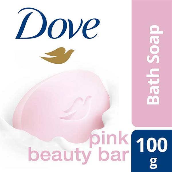 Dove Pink Beauty Bar with 1/4 Moisturizing Cream 90g