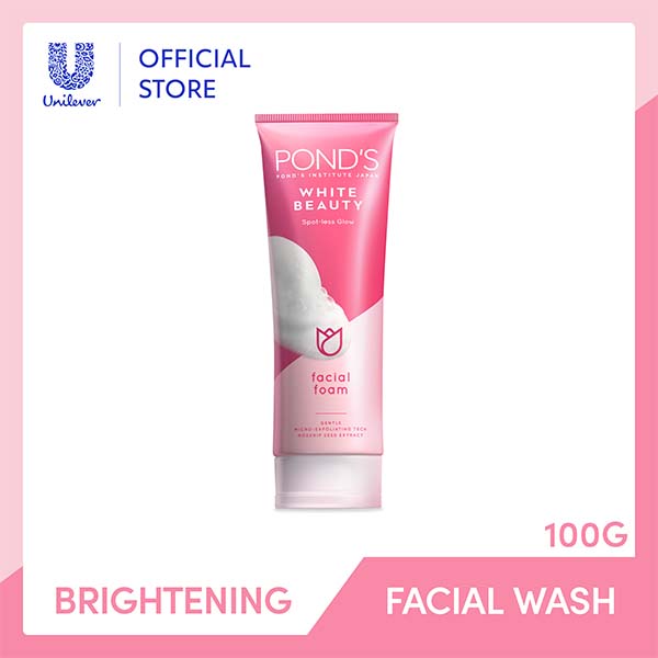 Pond's Bright Facial Foam With Niacinamide And 4D Hyaluronic Acid For A Spotless Glow 100g