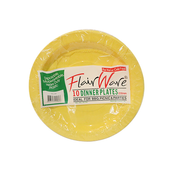 Flair Ware Disposable Paper Plate Yellow 50 x 10's