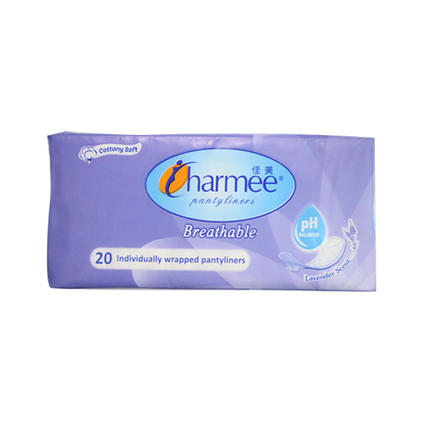 Charmee Breathable Panty Liner Lavender 24/20's