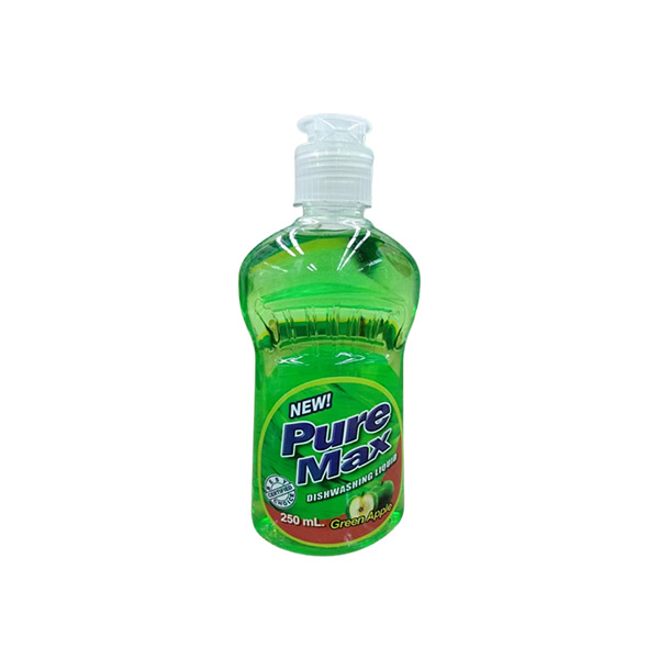 Puremax Dishwashing Liquid Green Apple 250ml Puremax Dishwashing Liquid Green Apple 250ml