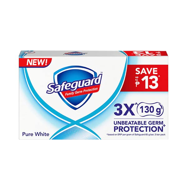 Safeguard Large Trio Pack Pure White 3 x 115g