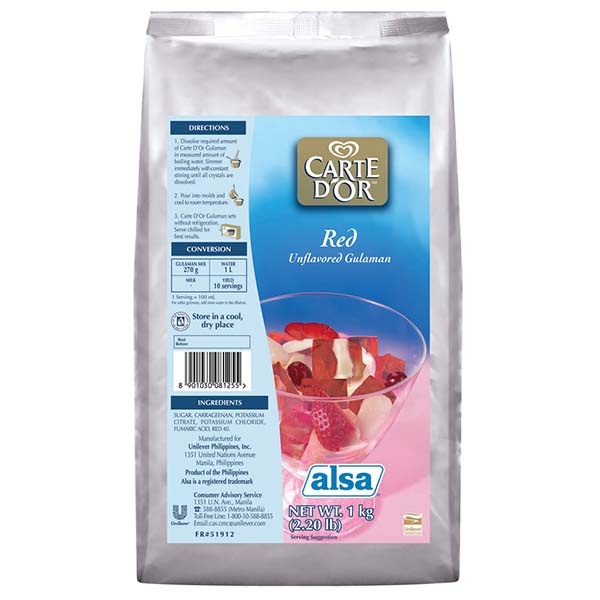 Carte D'Or Gulaman Red Unflavored 1kg