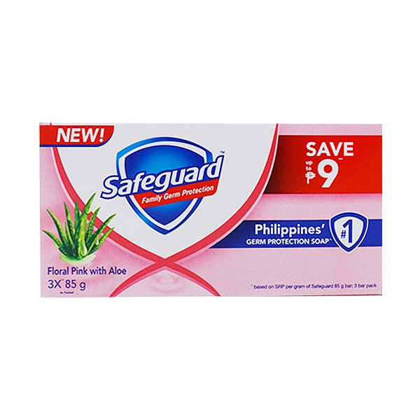 Safeguard Floral Pink with Aloe Extracts Trio Pack 3 x 78g