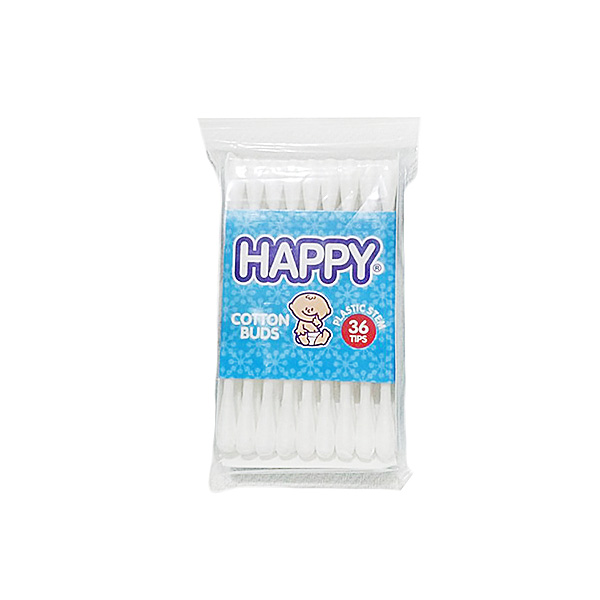 Happy Cotton Buds Plastic Stem 36 Tips