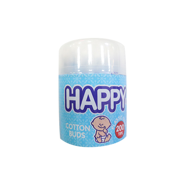 Happy Cotton Buds Plastic Stem 200 Tips