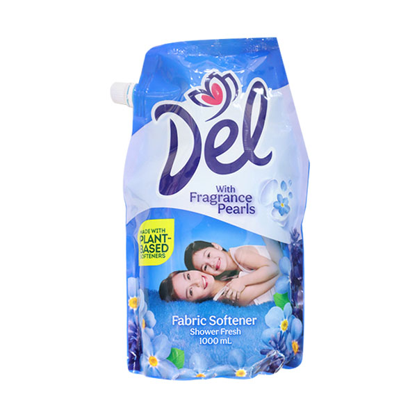 Del Fabric Softener Shower Fresh Blue Sup 1L
