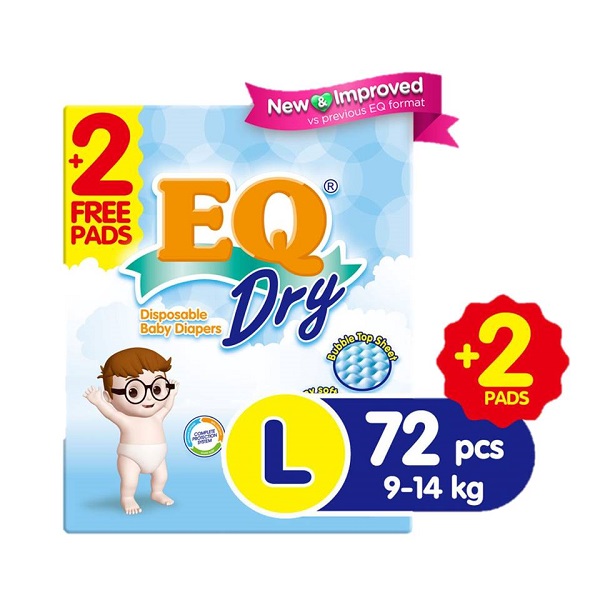 Eq Dry Mega Pack Large 72Pcs