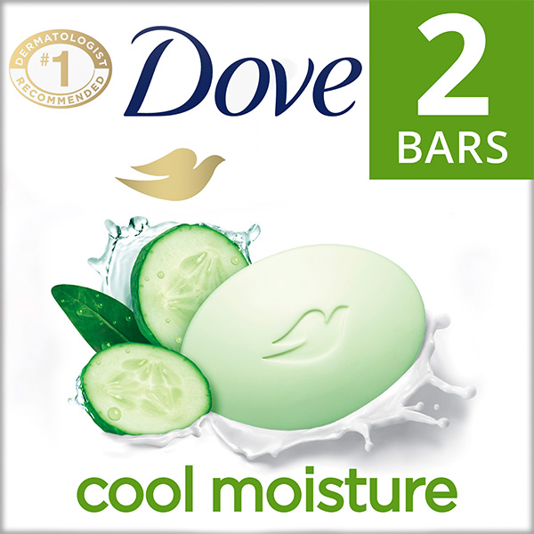 Dove Bar Go Fresh Cool Moisture 3.75oz x 2s