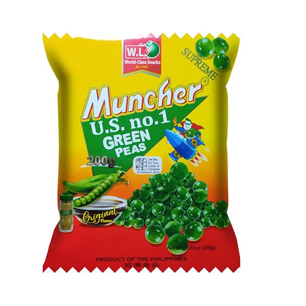 Muncher Green Peas Original 200g