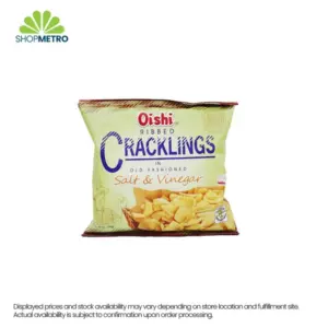 Oishi Ribbed Cracklings Salt & Vinegar 50g