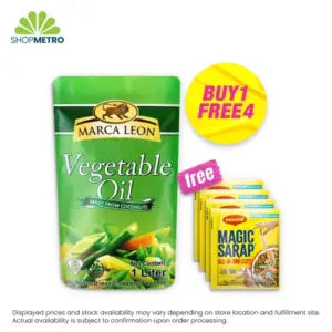 Buy 1 Marca Leon Coconut Oil Sup 1L Free 4pcs Maggi Magic Sarap 8g