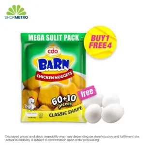Buy 1 Cdo Barn Chicken Nuggets Classic  Shape 1kg Free Fresh Egg 4's