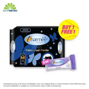 Buy 1 Charmee Menstrual Pants Discreet Medium 4s Free Charmee Dry Net Pantyliners Jasmine Scent 20s