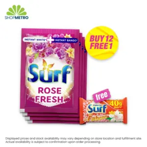 Buy 12 Surf Powder Rose Fresh 61g Free Surf Bar Cherry Blossom 120g