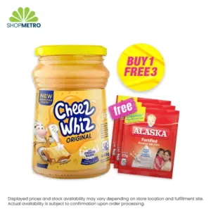 Buy 1 Cheez Whiz Oiginal Jar Cheese 440g Free 3 Alaska Fortified Powdered Milk Drink 33g