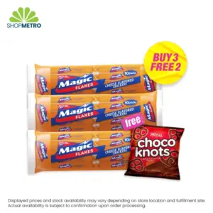 Buy 3 Jack 'n Jill Magic Flakes Cheese 28g Free 2 Jack 'n Jill Choco Knots 28g
