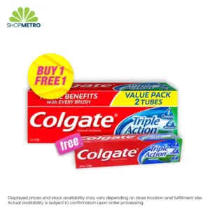 Buy 1 Colgate Triple Action 175g Twinpack Free Colgate Triple Action 25ml