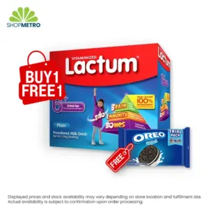 Buy 1 Lactum 6+ Plain 1.2kg Free Oreo Vanilla Multipack 6g