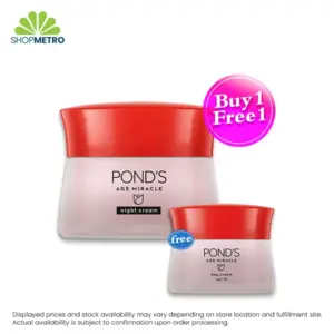 Buy 1 Ponds Age Miracle Night Cream 10g Free Ponds Age Miracle Day Cream 10g