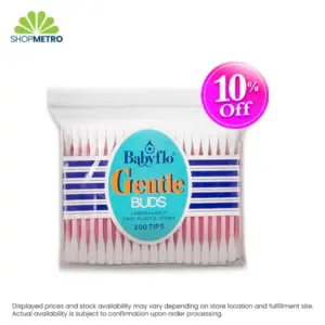 Buy 1 Babyflo Gentle Buds Plastic Pink 200's