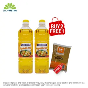 Buy 2 West Coast Vegetable Oil Pet 1L Free 1 Metro Select Brown Sugar 250g