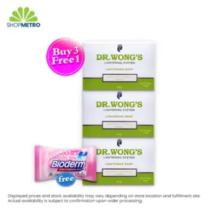 Buy 3 Dr. Wong's Lightening Soap 60g Free Bioderm Bloom Pink 60g