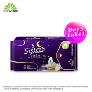 Buy 5 Take 1 Sisters Premium Ultra Thin Overnight 410mm with Wings
