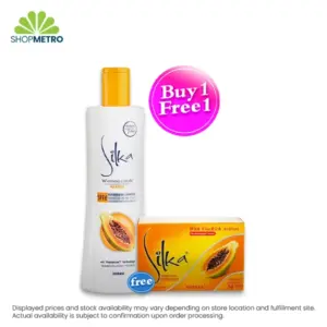 Buy 1 Silka Papaya Lotion 300ml Free Silka Papaya Soap 135g