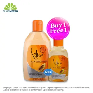 Buy 1 Silka Papaya Facial Cleanser 150ml Free Silka Papaya Facial Cleanser 75ml