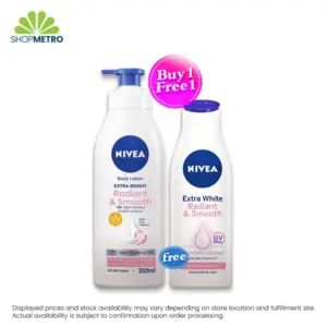 Buy 1 Nivea Extra Bright Radiant And Smooth 380ml Free Nivea Extra Bright Radiant And Smooth Lotion 200ml