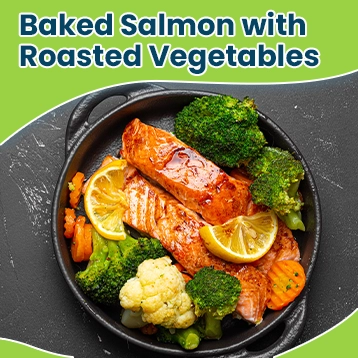 Baked Salmon with Roasted Vegetables