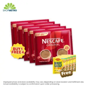 Buy 1 Tie Nescafe 3N1 Original Twin Pack 40g Free 4pcs Maggi Magic Sarap 8g