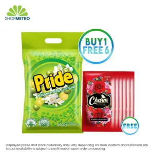 Buy 1 Pride Powder Kalamansi And Jasmine 2kg Free 6 Charm Fabric Softener Berries And Blossoms 30ml