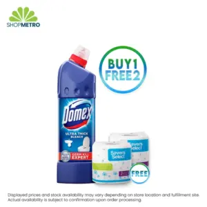 Buy 1 Domex Ultra Thick Bleach Classic Original 900ml Free  Savers Select Bathroom Tissue 2Ply