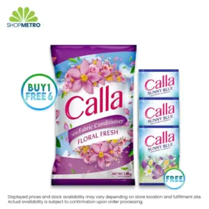 Buy 1 Calla Powder With Fabcon Floral Fresh 1.6kg Free 6 Calla Fabcon Sunny Blue 28g