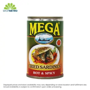 Mega Fried Sardines Hot and Spicy 155g