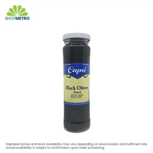 Capri Black Olives Pitted 140g