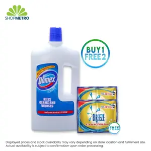 Buy 1 Domex Multi Purpose Liquid Cleaner Classic 1000ml Free 2pc Breeze Stain-Action Bula Liquid 64ml