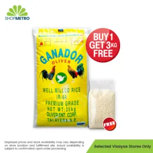 Buy 1 sack Ganador Rice 25kg Free Ganador Rice 3kg