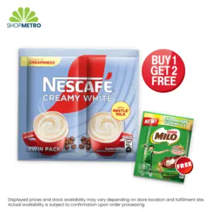 Buy 1 pack Nescafe 3N1 Creamywhite Twin Pack 40g Free 2pcs Milo 24g