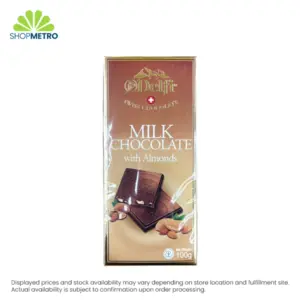Delfi Swiss Milk Chocolate With Almonds 100g