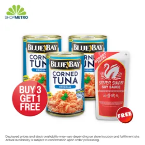 Buy 3 Blue Bay Corned Tuna Original 150g Free Silver Swan Soysauce 100ml