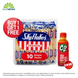 Buy 1 pack Skyflakes Crackers 25g Free C2 Solo Apple 230ml