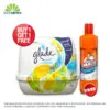 Buy 1 Glade Scented Gel Lemon 180g Free Mr. Muscle Bathroom Regular 450ml