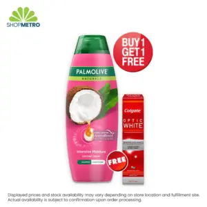 Buy 1 Palmolive Intensive Moisture Shampoo Pnk 400ml Free Colgate Optic White 40g